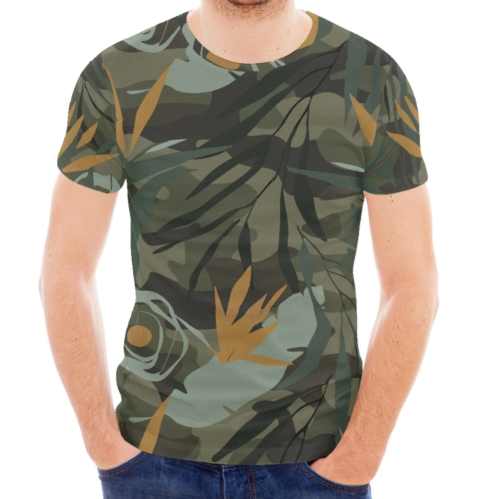 

Камуфляжная одежда с принтом граффити В Гавайском полинезийском стиле, Роскошная Новая летняя спортивная рубашка с коротким рукавом и круглым вырезом