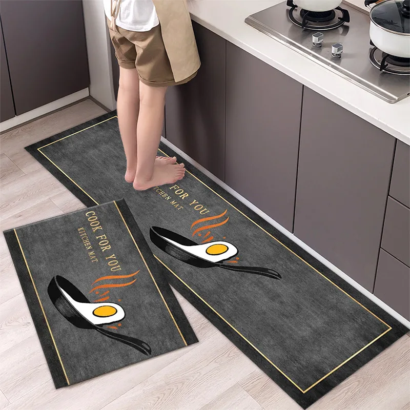

Fashionable Simple Nordic Style Kitchen Floor Mat Household Carpet Long Strip Door Mat Modern Home Decor