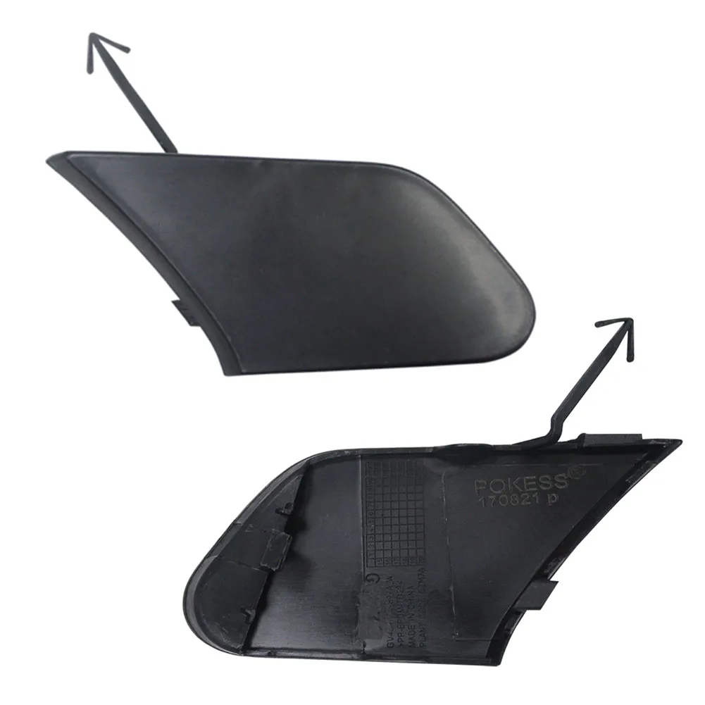 Front Bumper Tow Hook Cover - Black Plastic, Direct Replacement, Exterior Accessory