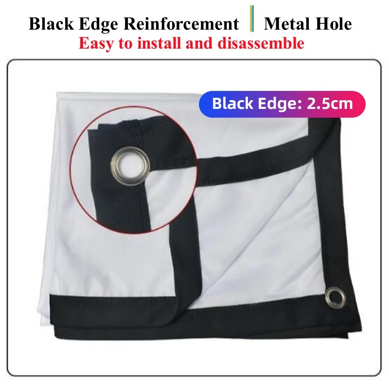 Portable HD Projector Screen for Travel and Home Theater - 16:9, 60-100 Inch, 180° Viewing Angle