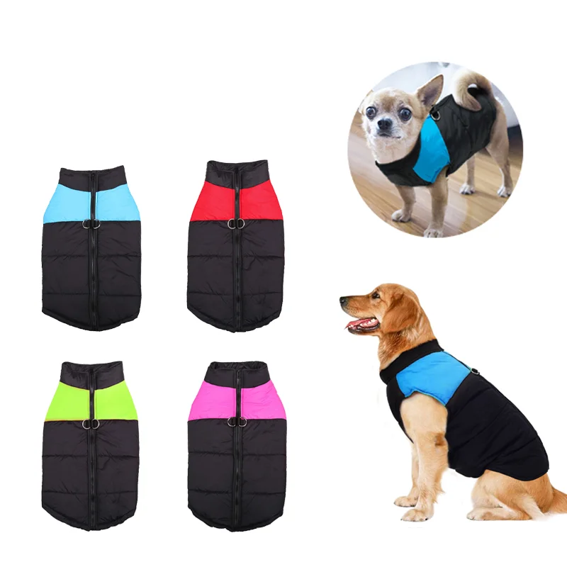 Big Dog Clothes Winter Warm Pet Vest Jacket Waterproof Dog Coat Clothes