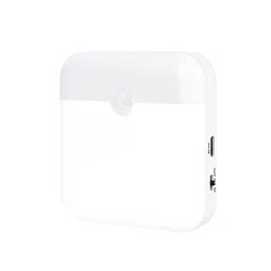 Wireless LED Night Light with Smart Motion Sensor and USB Charging (White light)