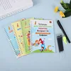 Magic Calligraphy Copybook Russian Groove Practice Calligraphy 3-8 Years Pen Control Training Practice Russian 4 Books/set 2