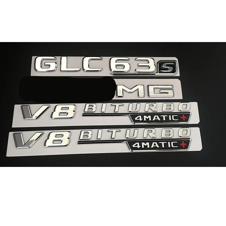 크롬 문자 엠블럼, GLC63s AMG V8 BITURBO 4MATIC + 심볼