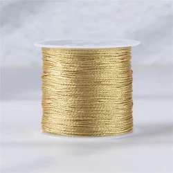 Glamorous Gold & Silver Braided Macrame Cord - 1.0mm approx 15M (Light golden)