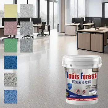 Rivestimento per pavimenti epossidico effetto marmo lucido, vernice per pavimenti impermeabile, vernice per garage in marmo Rivestimento epossidico impermeabile a base d'acqua 1
