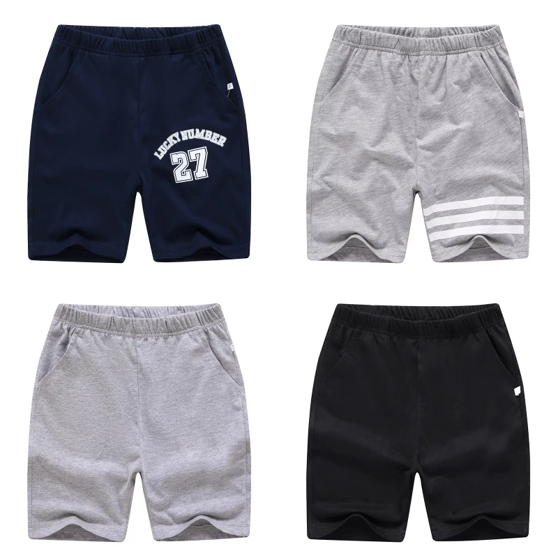 Boys Shorts Big Kids Summer Shorts 5-12Years Children Letter Casual Cotton Toddler Boy Pants Classic Gray School Student Boys Sweatpants