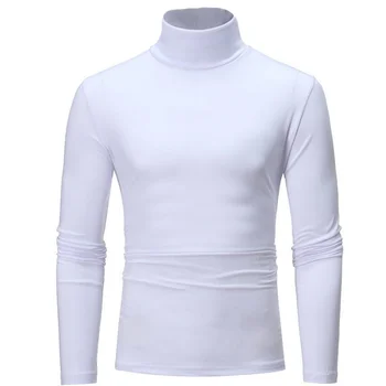 Thermal Underwear Tops Men Winter Clothes Thermal Shirt Autumn Men's Winter Tights High Neck Thin Slim Fit Long Sleeve T-shirt 11