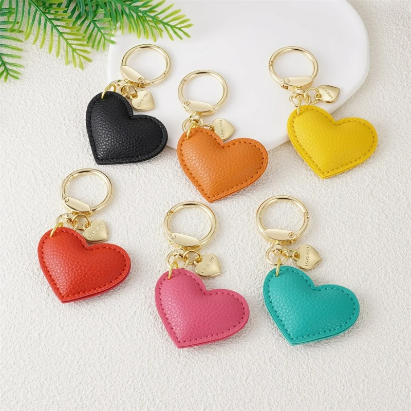Portachiavi Donna A Cuore Con Fiocco – Elegante Ciondolo In Lega, Accessorio Per Borsa, Argento/nero - 2
