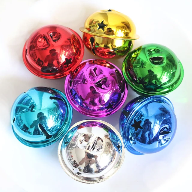 Cuentas sueltas de colores mezclados para decoración de fiestas, cascabeles  pequeños de 6mm-14mm para decoraciones de árboles de Navidad, 30-200  unidades - AliExpress