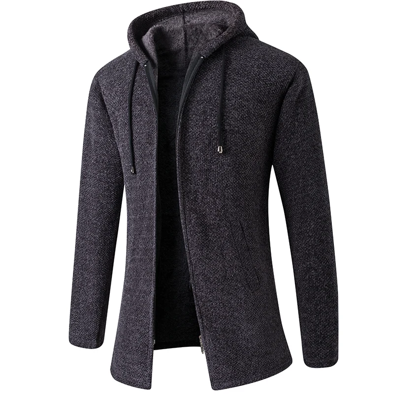 

Plus cashmere cardigan coat sweater male Korean version of the trend in autumn and winter long sweater trench coat