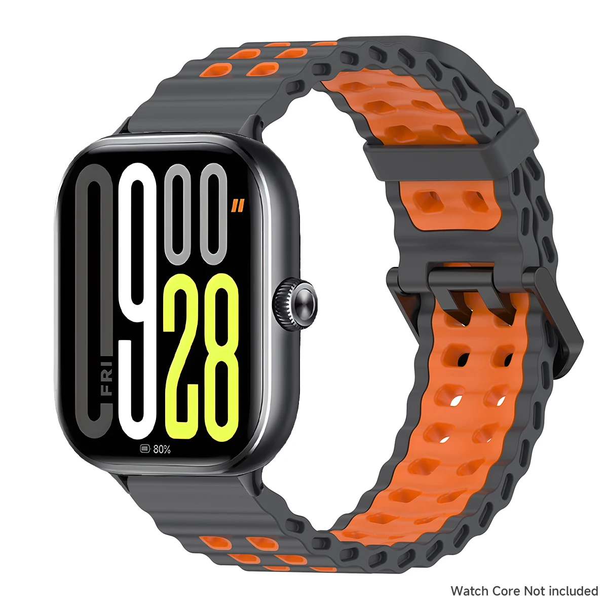 Two-Tone Breathable Silicone Sport Wristband Strap