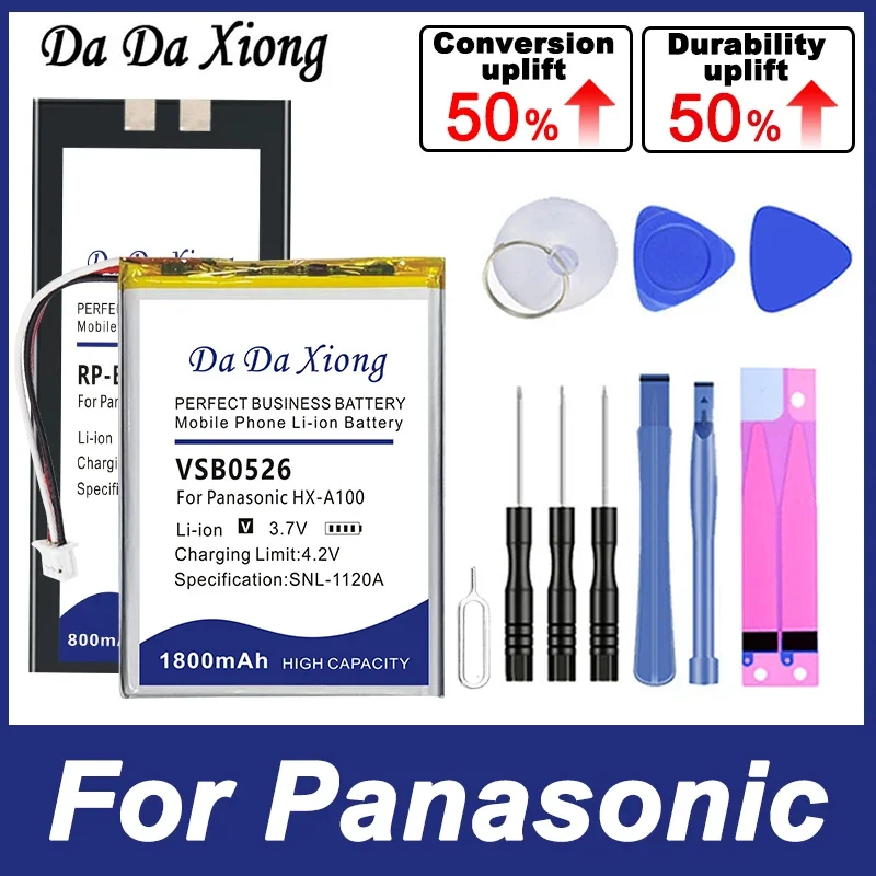 Batteria Di Alta Qualità Per Panasonic Lumix Dmc-Tz41 K0360-0570 Es7017 Rp-Bp30L Hx-A100 Es-St21 St23, Vari Lettori Cd A Cassetta Md