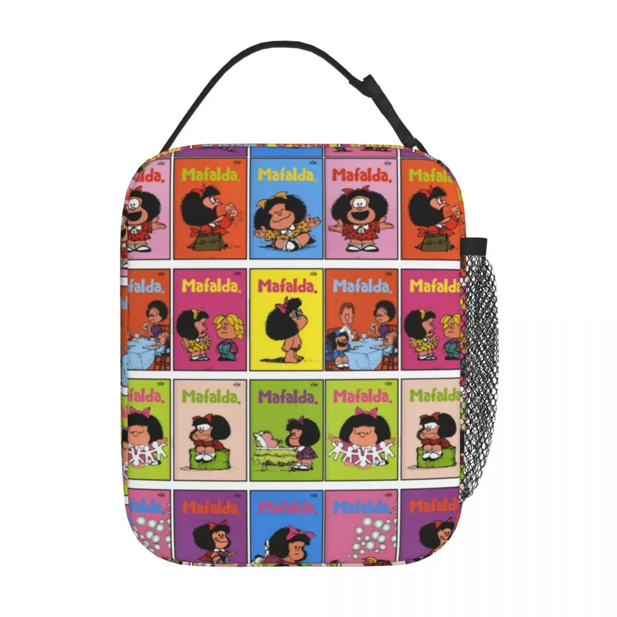

Mafalda Cute Poster Insulated Lunch Bag Lovely Mafalda Food Container Portable Cooler Thermal Bento Box For School Office