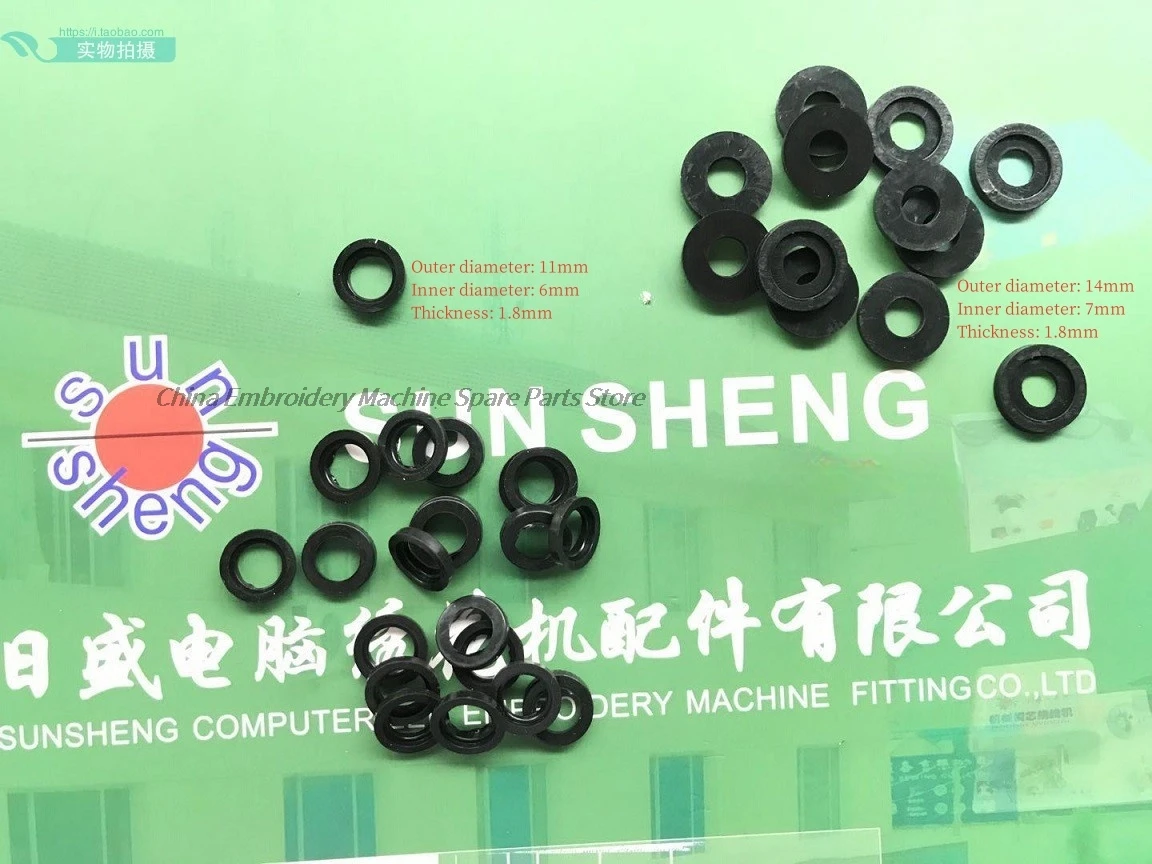

10 шт. шайба глушителя Tajima O-Ring высокоскоростной аппарат сотовый Пинцет вогнутая резиновая прокладка компьютерная вышивальная машина 1,8 мм