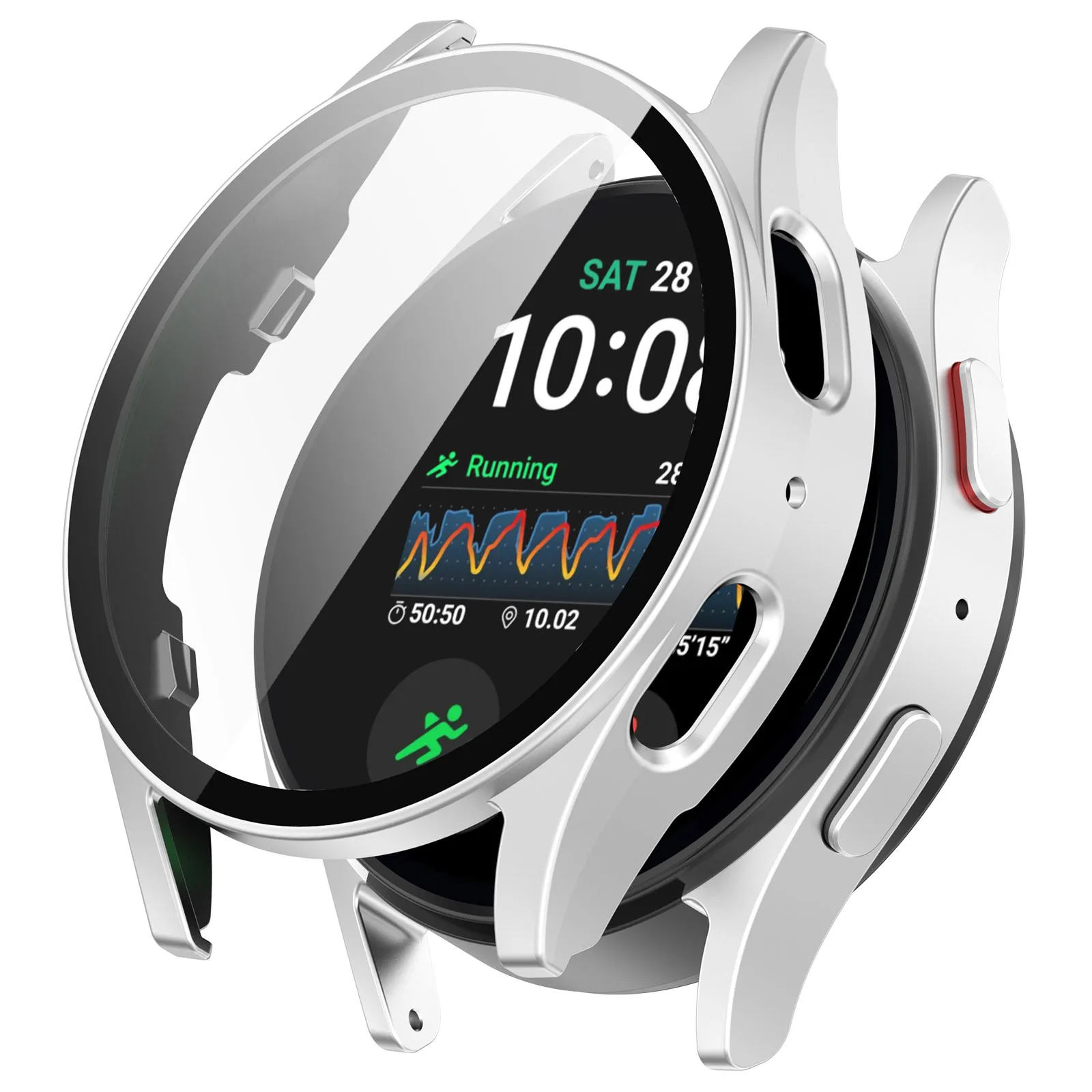 Glass+PC Case for Samsung Galaxy Watch 7 6 5 4 44mm 40mm - Material Detail