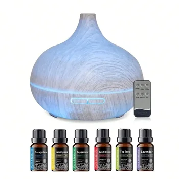 550ml Essential Oil Diffuser Soundwave Tech, Auto Shut Off, 7 LED Colors With Remote Cool Mist Humidifier For Home & Office 1