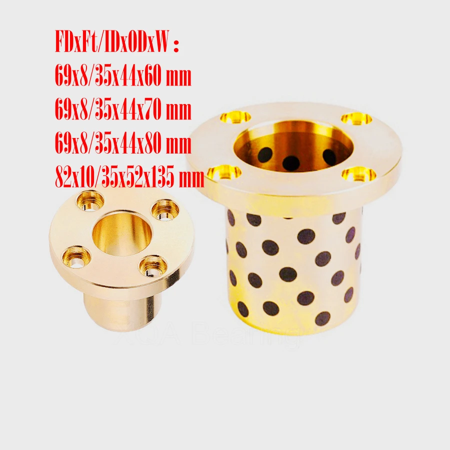 Bronze 69*8/35*44*60/70/80 Bushing MPTZ Diameter 35mm 82*10/35*52*135 OFR01 Flanged 35135/3560/3570/3580 Graphite Bush Bearing