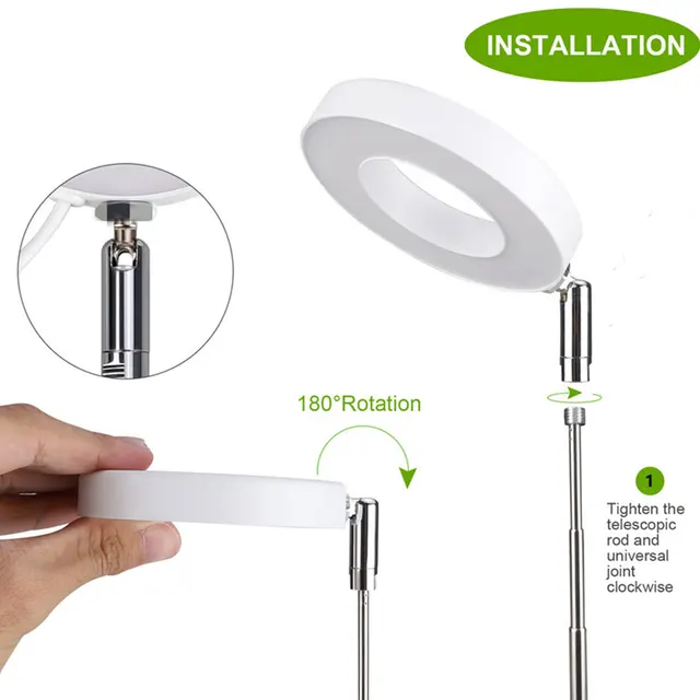 Kis Led -Es Növények Grow Könnyű, Kicsi Növénynövekedés Teljes Spektrum Usb Töltővel És Automatikus Időzítő Magasságával Állítható Növényi Halo - Image 2