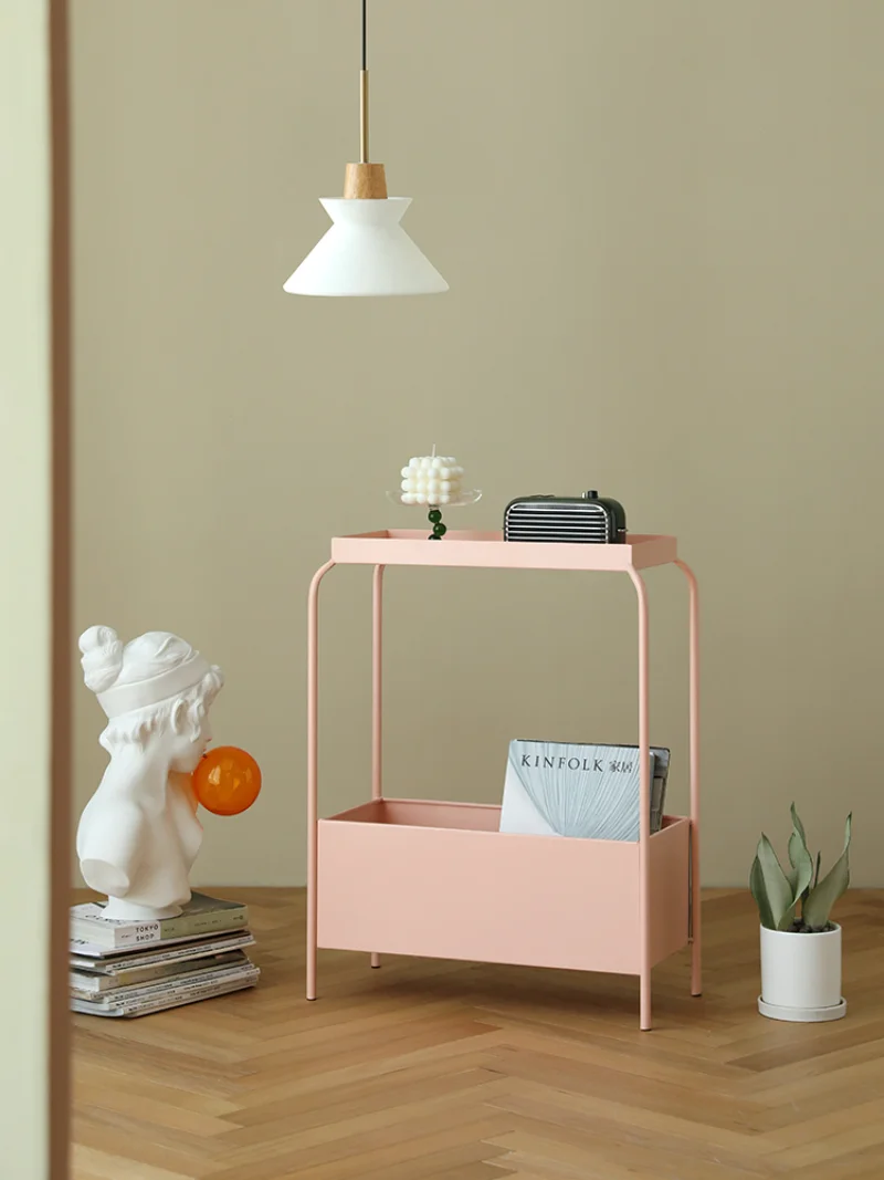 

Nordic Style Wrought Iron Shelf Magazine Shelf Bathroom Accessories Bedside Table Bathroom Shelves Creative Shelf Kitchen Cart