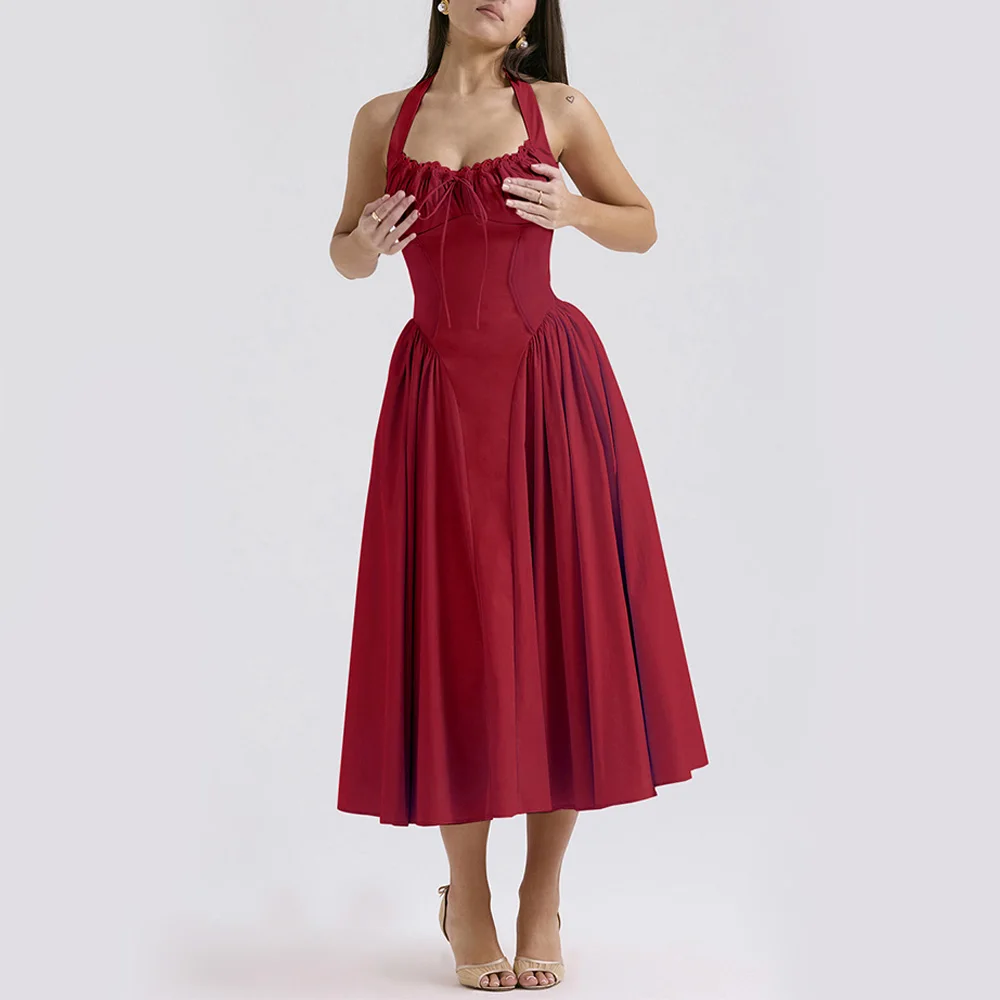 Fashion Halter Necklace Dress