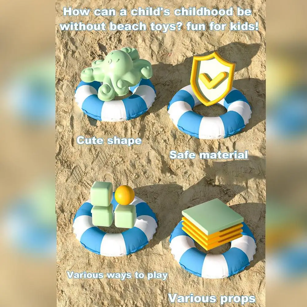 Sandspielzeug Set Für Kinder Mit Faltbarem Eimer Schaufel Rechen_voghion.com