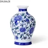 DXUIALOI Chinese antique mini applique small vase ceramic crafts living room desktop hydroponic vase home decoration 5