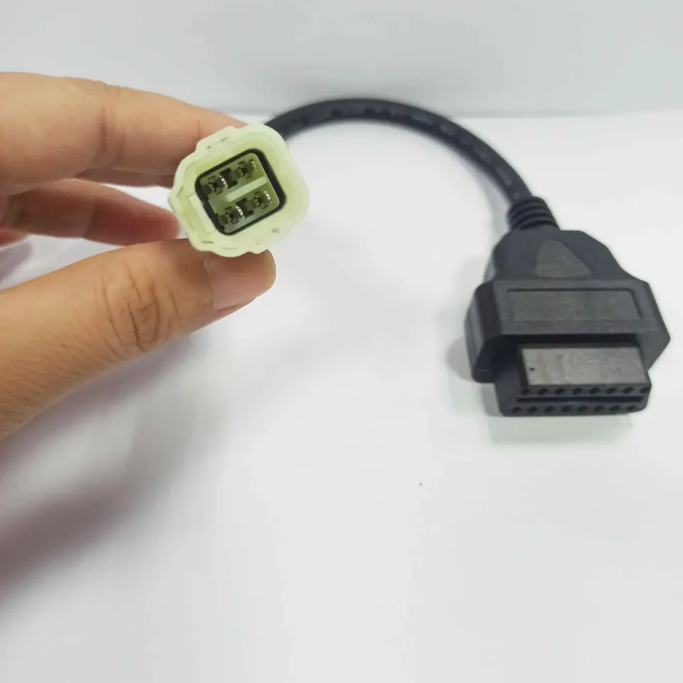 OBD オートバイケーブル Kawasaki 4Pin から OBD2 16 ピンアダプター