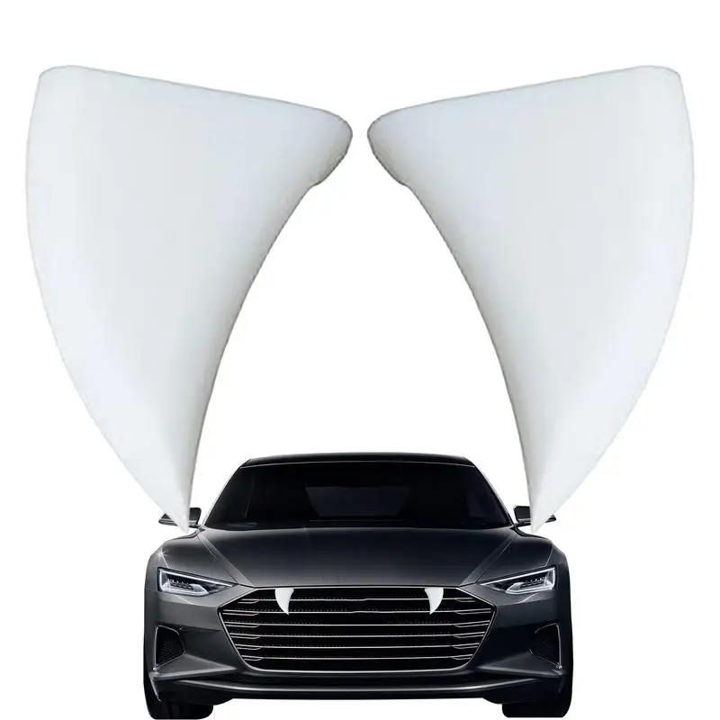 Halloween Car Decor 3D Vampire Fangs Car Teeth White Devil Horns Bumper Decor Waterproof Halloween Car Fangs for Truck or SUV