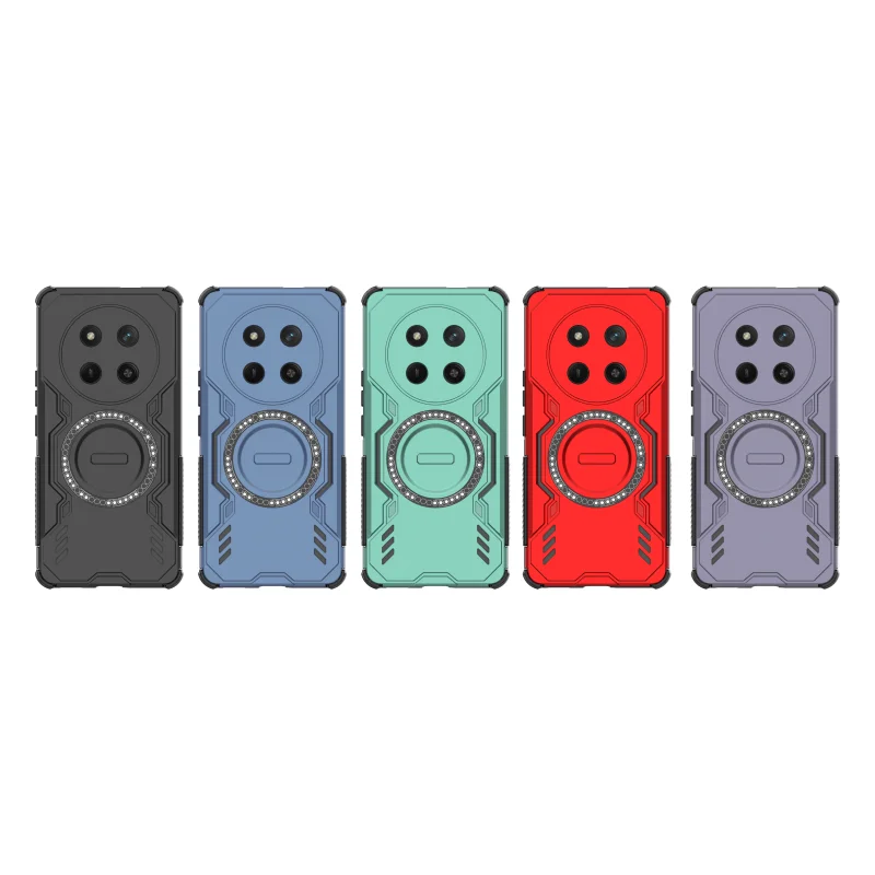 Shockproof Armor Protection Phone Case with Car Magnetic Holder