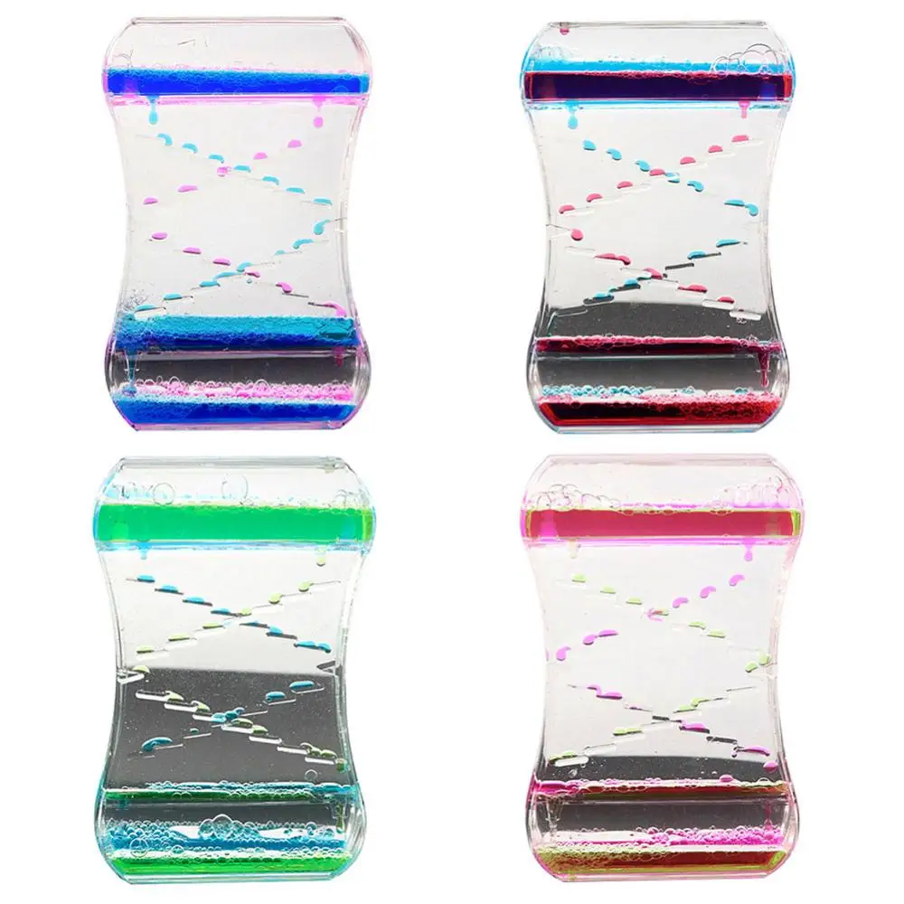Hourglass Clock Timer Liquid Motion Bubble Drip Oil Kids Toy Home Decor Gift hot 3