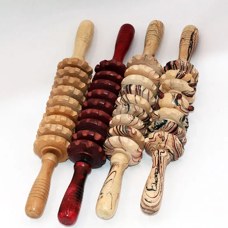Body Contour Wooden Lymphatic Massager - Cellulite & Maderotherapy Therapy Roller Tool