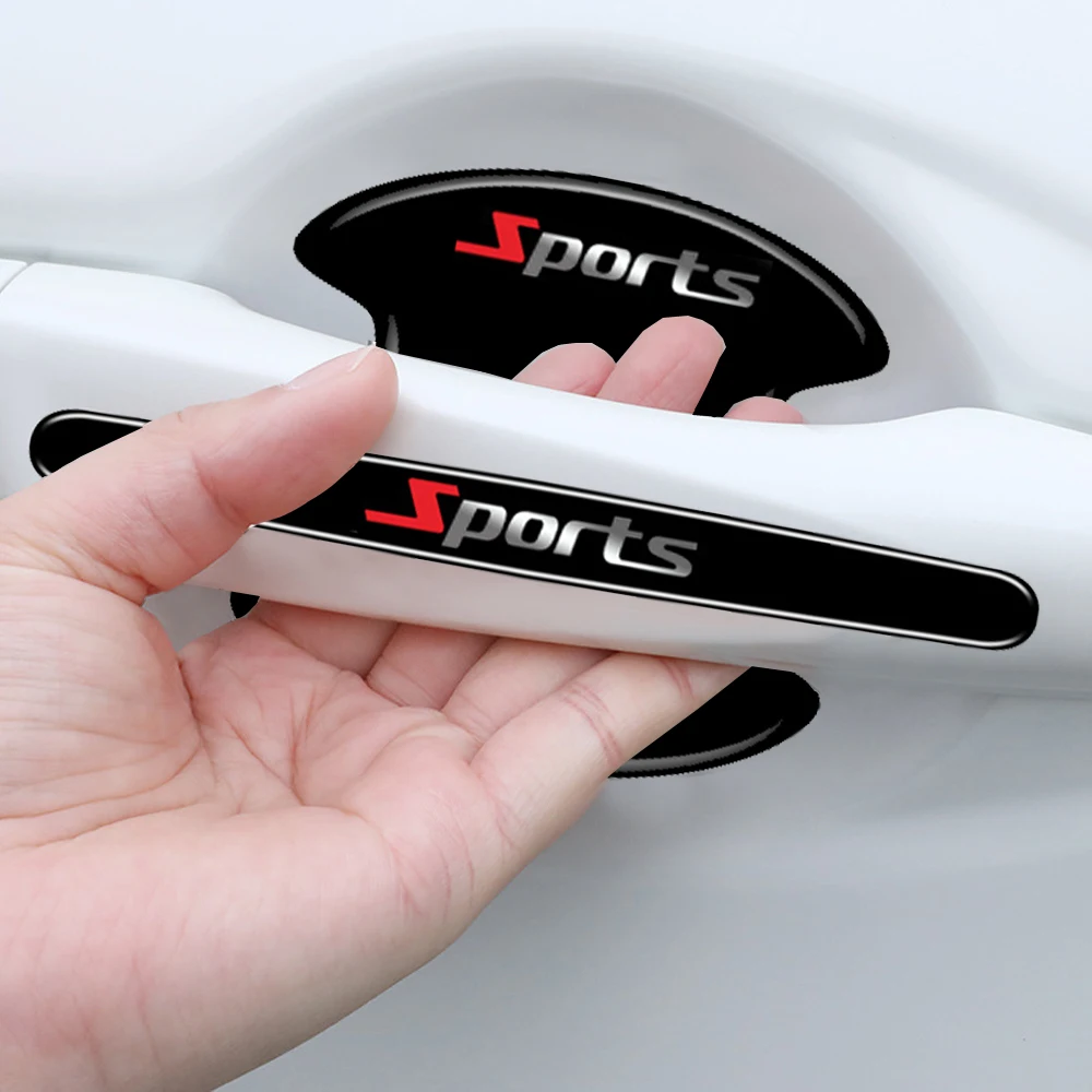 8Pcs Car Door Handle Bowl Scratch Anti-scratch Protective Car Stickers Handle Anti-collision Protection Strip Exterior Parts car stickers car door stickers car door anti collision strip car door protector car door rubber protector car door edge protector