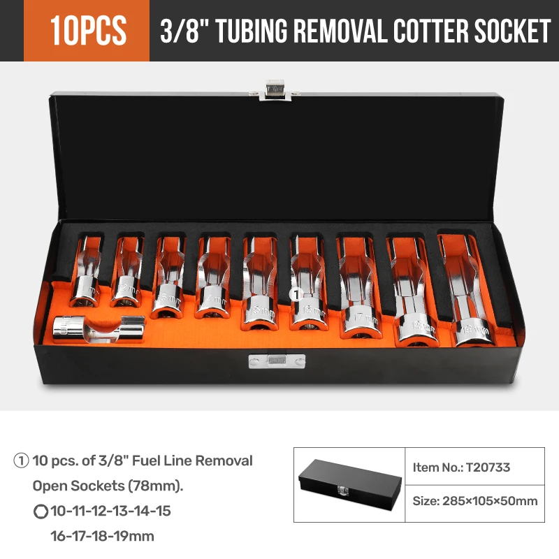 Hi-Spec10PCS3/8"FuelLineRemovalOpenSocketSetUnionNutSocketOpenOilPipeRemovalSleeveCarRepairingTools-AliExpress1420