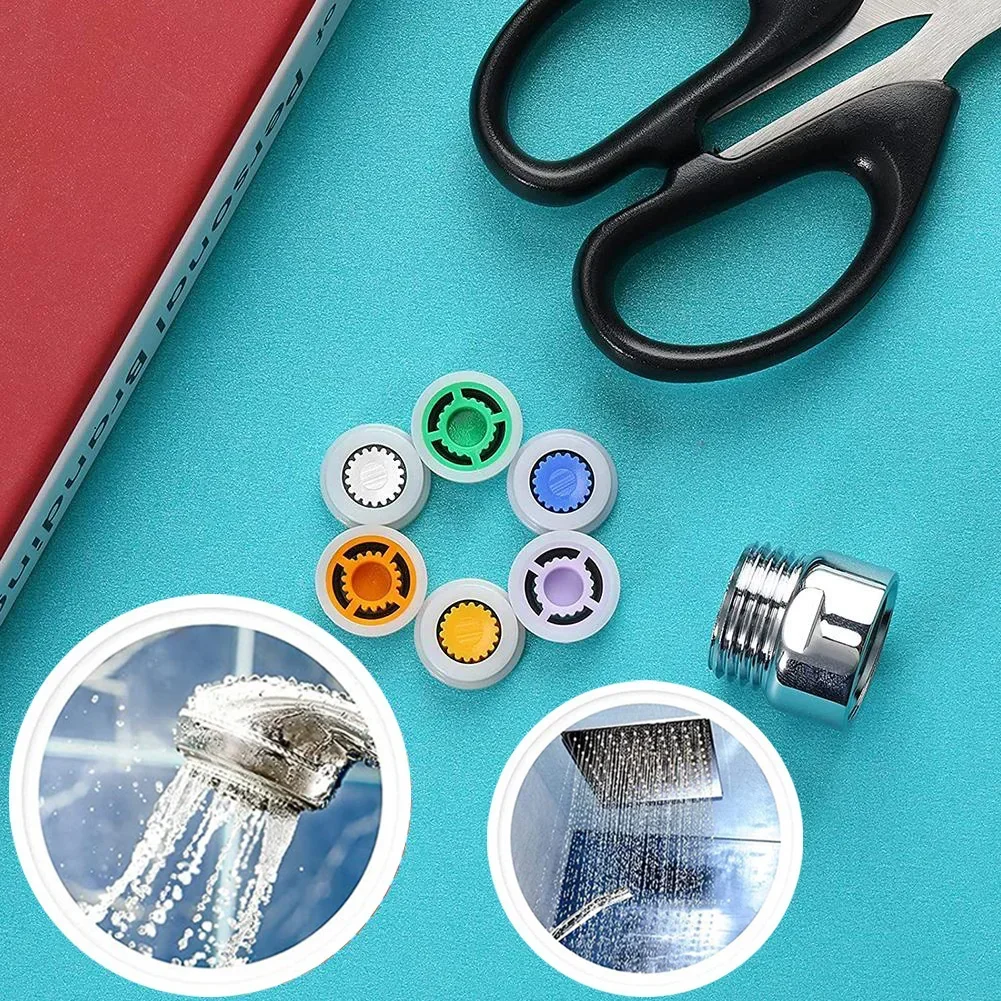 Shower Flow Reducer Shower Head Flow Control Valve Set Water Saver Device 6 Different Hose Restrictor Bathroom Accessories