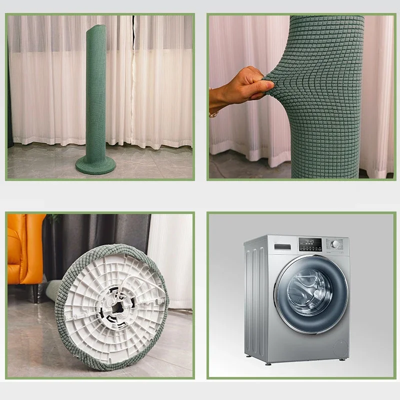 Washable Polar Fleece All-inclusive Electric Fan Dust Cover Household Floor Fan Cover Protective Vertical Storage Bag