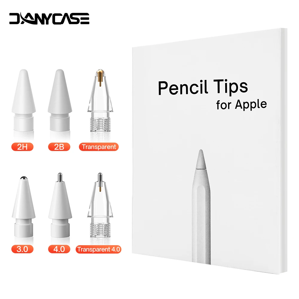 para Ponta de Lápis de Maçã Dupla Camada 2b & hb & Ponta Fina & Nib Transparente para Apple Lápis 1ª 2ª Geração Nib Ipad Caneta Stylus