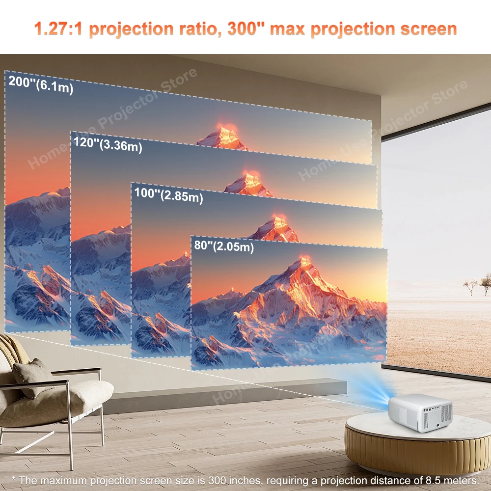 FlixTone D9W 3000 ANSI Full HD 1080P Projector for Movies Android  WiFi 6 Home Theater Beam Projector for Outdoor Meeting Video 6