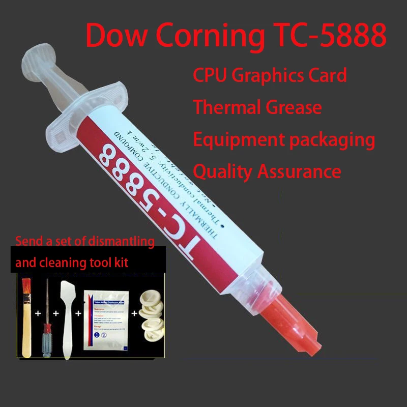 미국 다우 코닝 TC-5888 열 전도성 실리콘 그리스, CPU 열 노트북, 높은 열 전도성 실리콘 그리스