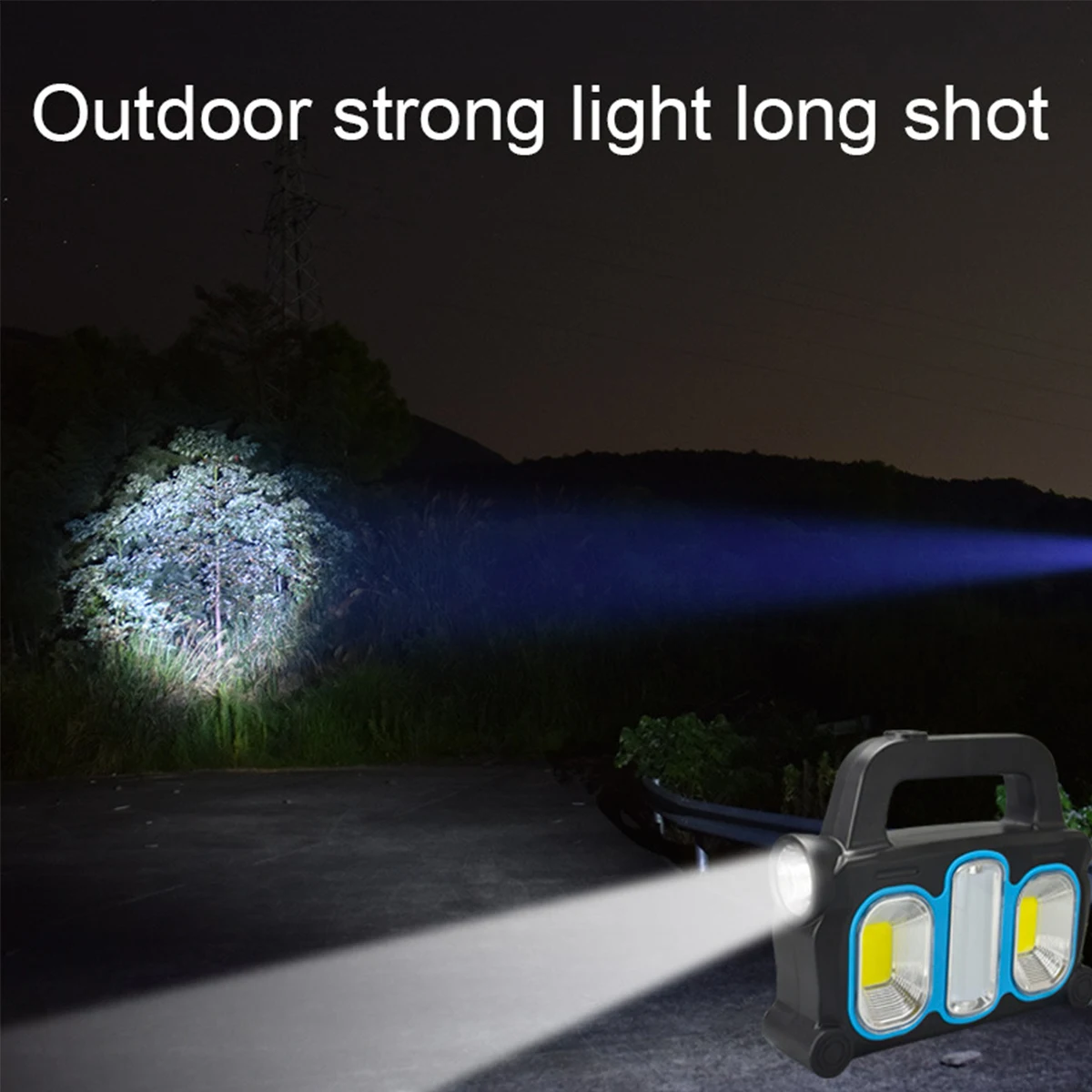 Luzes de Trabalho Acampamento ao ar Ip65 à Prova Solar Água 3 Modo Usb Recarregável Portátil Holofote Lâmpadas Livre Cob Led d3 3 à prova d3 água 3 modo usb