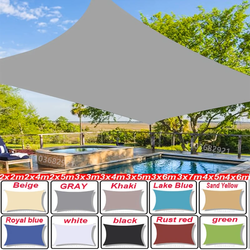 Outdoor Awnings Waterproof Sun Shade Sail Garden Canopi for Terrace Car Canvas Rectangle Pool Sun-Shelter sun shade sail sun shade