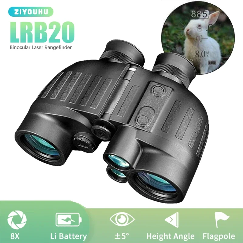 

8x40 LRB20 Laser Range Finding Binoculars 1000m / 1500m Distance Height Angle Measuring Rangefinder IP65 Telescope for Hunting