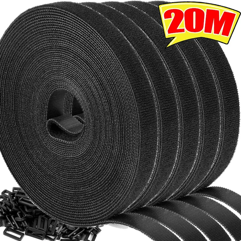 Adjustable Nylon Cable Ties with Buckle - Reusable Wire and Cord Organizer Strap
