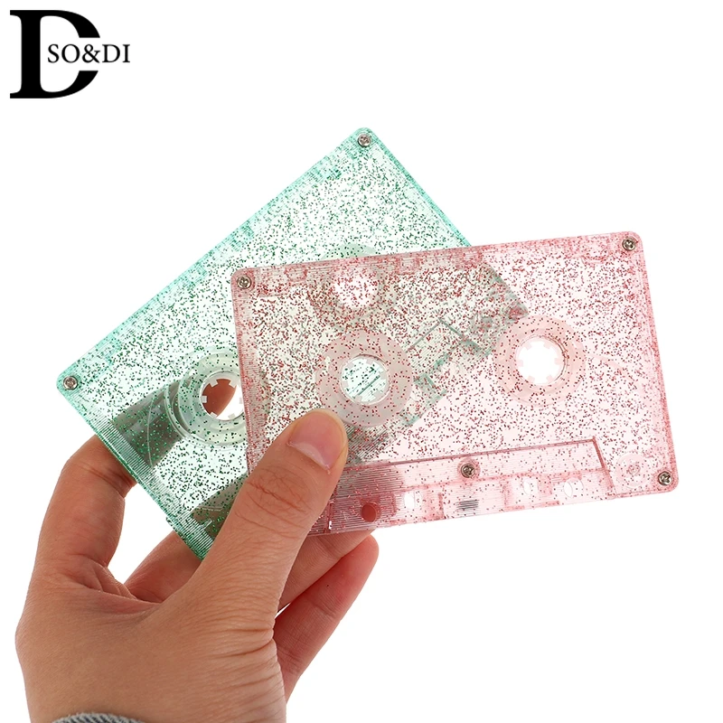 표준 카세트 빈 테이프 케이스, 코어리스 컬러 투명 마그네틱 오디오 빈 테이프 케이스, DIY 음성 녹음 액세서리