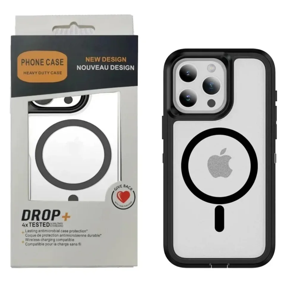 Enhanced MagSafe Protective Case with Wireless Charging and Anti-Drop Armor - Defender Series XT