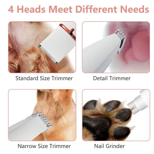 Pet Hair Shaver 4 In 1 Small Pets Grooming Clipper Dog Trimmer Cat  Nail Grinder Electric multifunctional Cutter animal 2