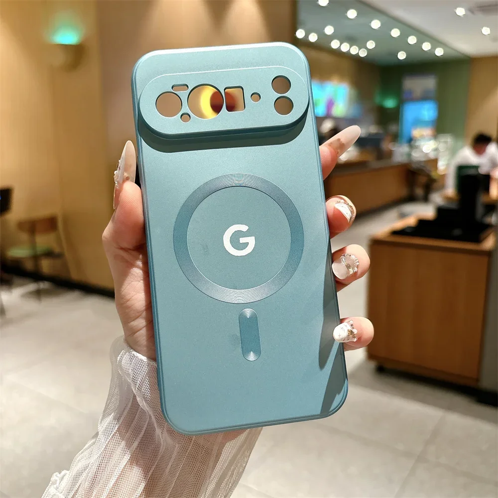 Luxury Metallic Paint Frosted TPU Soft Phone Case with Magsafe Shockproof Cover