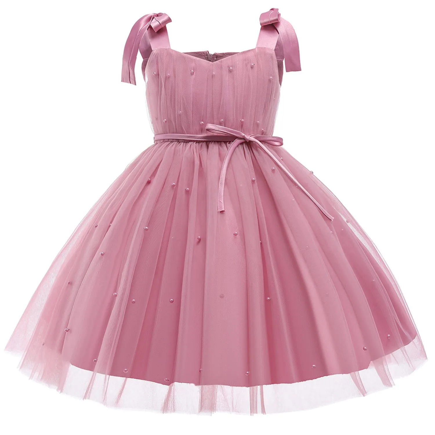 Summer Girl Tulle Princess Party Dress Kids Wedding Evening Gown
