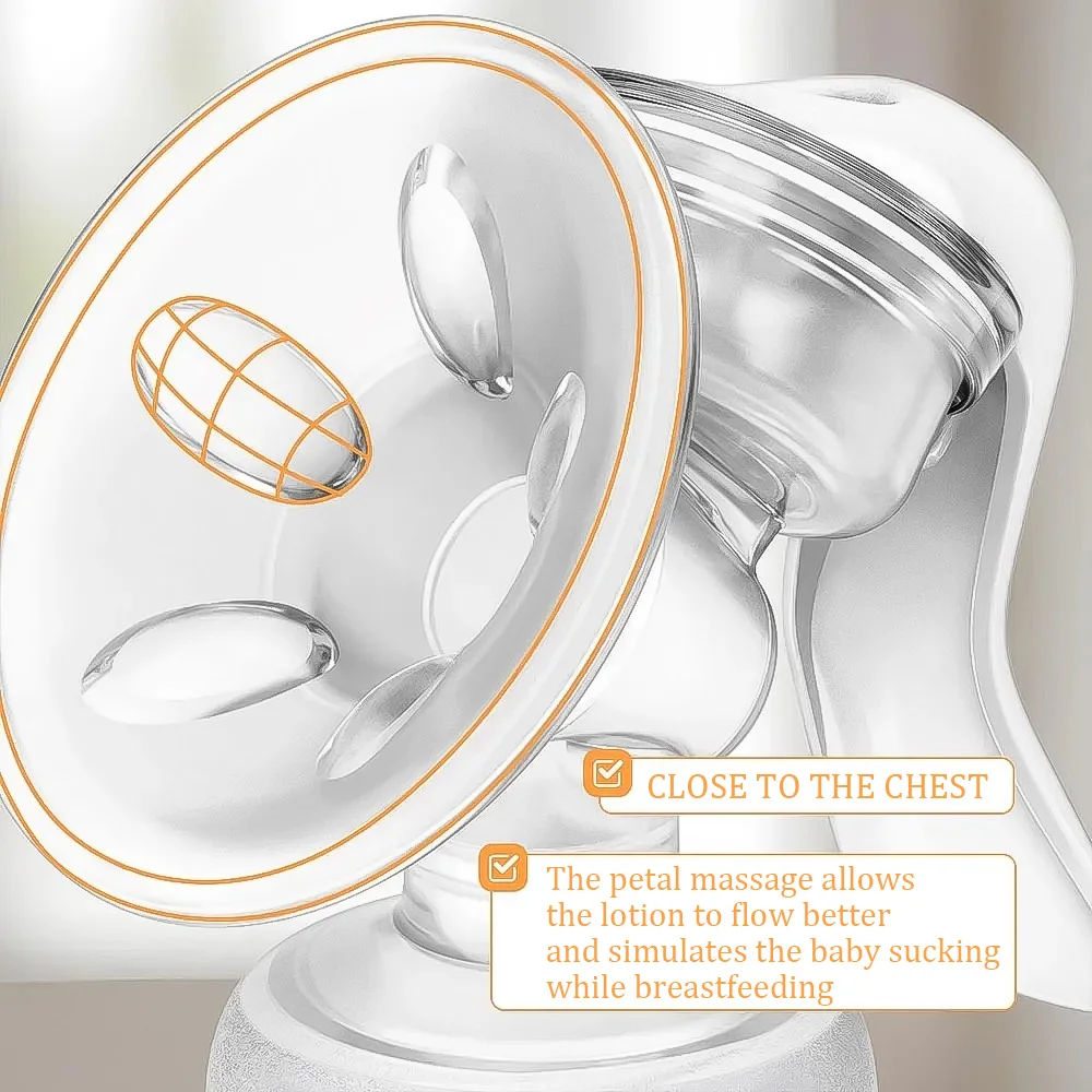 Breast Pump Manual Suction Milk Pump Feeding Breasts Pumps Milk Bottle Sucking Postpartum Supplies BPA Free 5