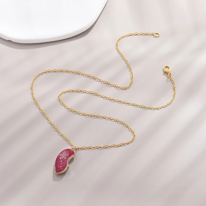 2 Stück Pailletten-Herz-Magnet-Halskette für Frauen und Mädchen, modisches gebrochenes Herz, Schlüsselbeinkette, BFF, beste Freunde, Schmuck, Geschenke – Detail 10